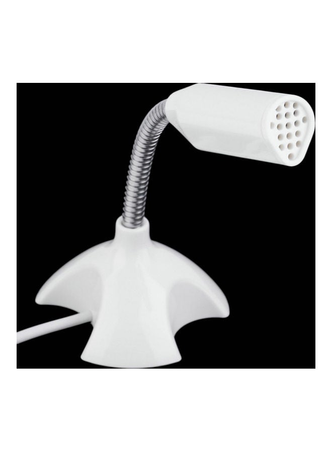 ميكروفون كمبيوتر بمنفذ USB مع حامل V9036W-V أبيض  - Image 3