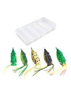 5-Piece Frog Lures Soft Fishing Kit 16.50x2x9cm - v1620468512/N47231912A_1