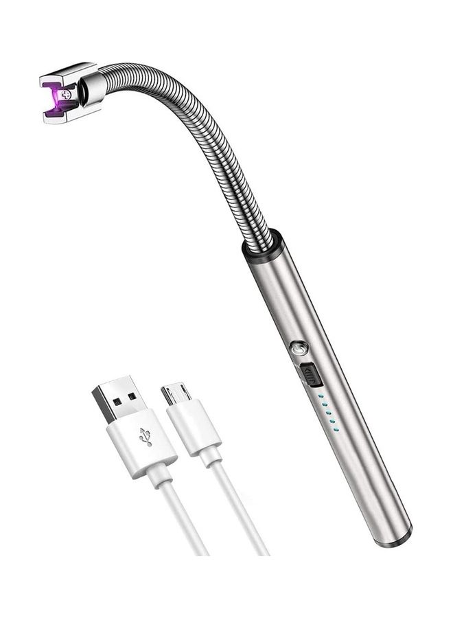 شو وو ولاعة كهربائية قابلة للشحن بمنفذ USB فضي - Image 1