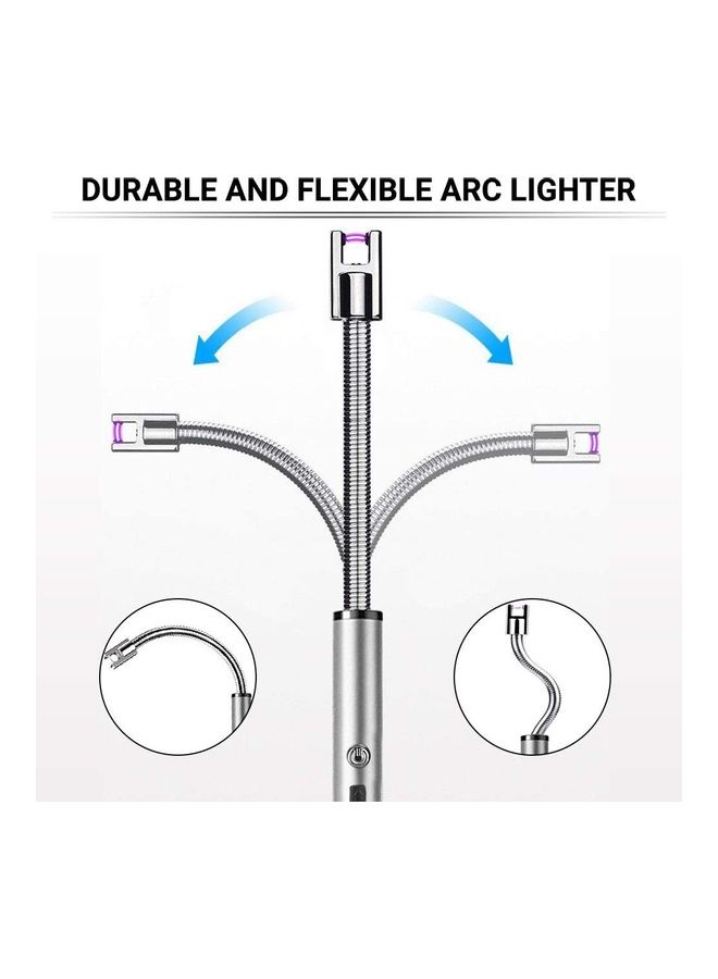 شو وو ولاعة كهربائية قابلة للشحن بمنفذ USB فضي - Image 3