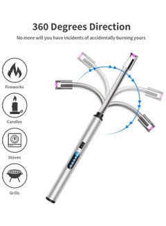 ولاعة كهربائية قابلة للشحن بمنفذ USB فضي - v1620468818/N47232238A_5