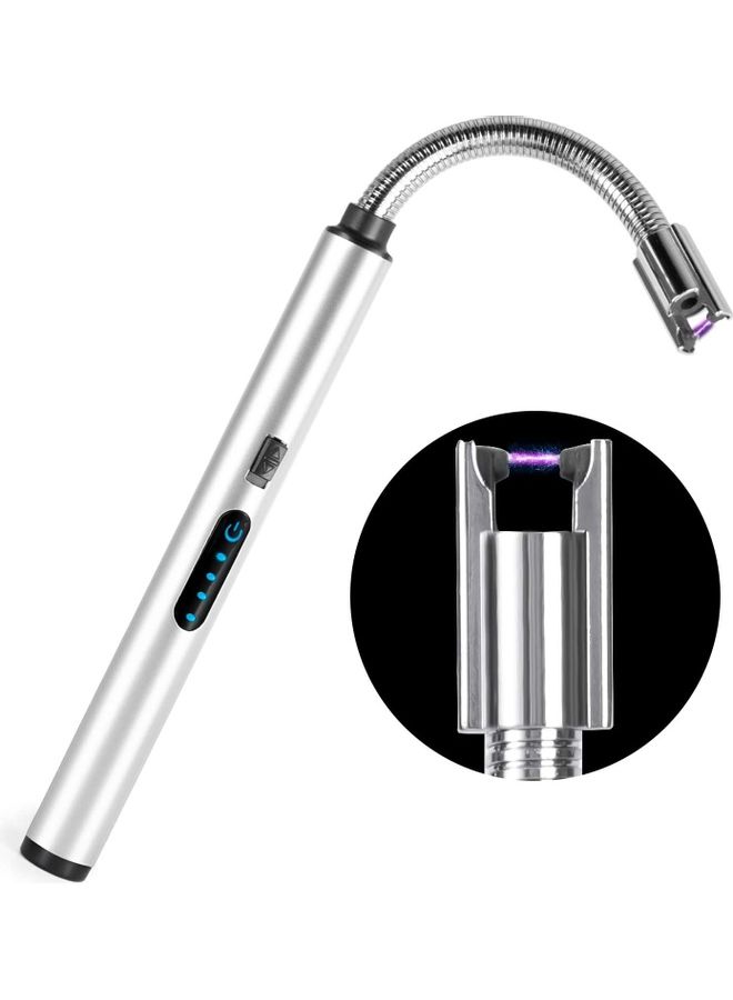 XiuWoo USB Rechargeable Electric Lighter Silver  - Image 1