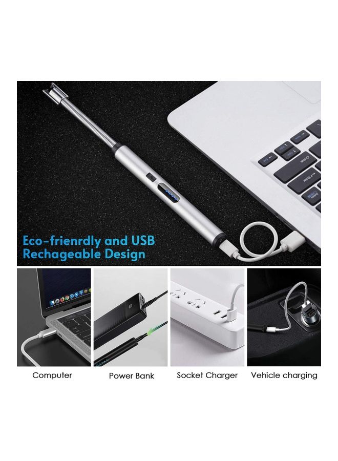 XiuWoo USB Rechargeable Electric Lighter Silver  - Image 4