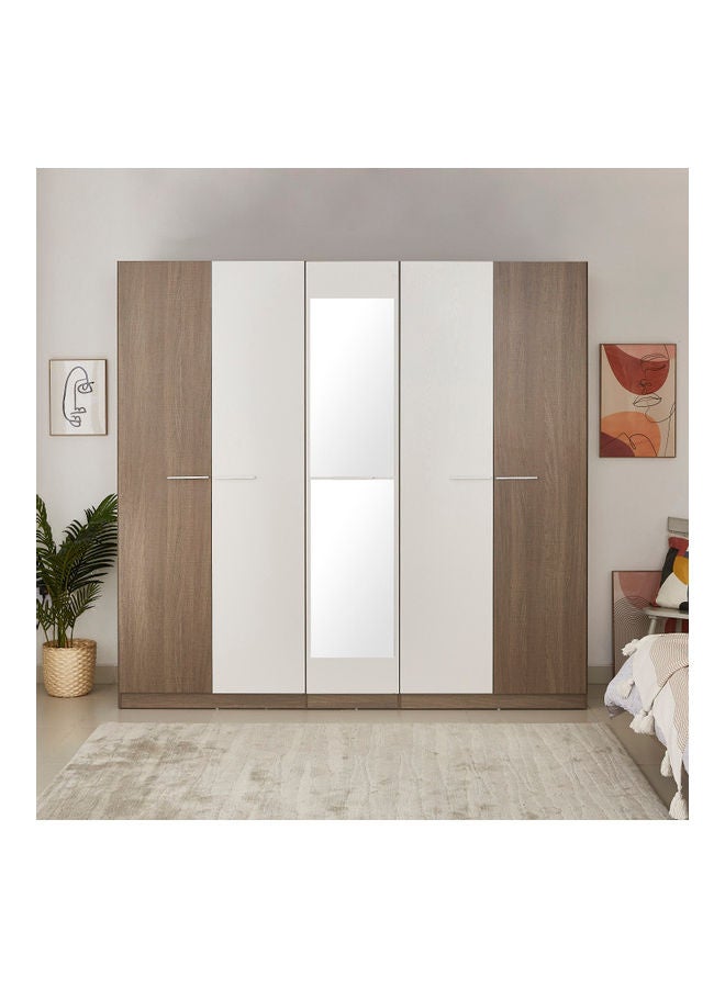 هوم بوكس خزانة ملابس 5 أبواب من أيرلندا أبيض 59x226x216سم - Image 1