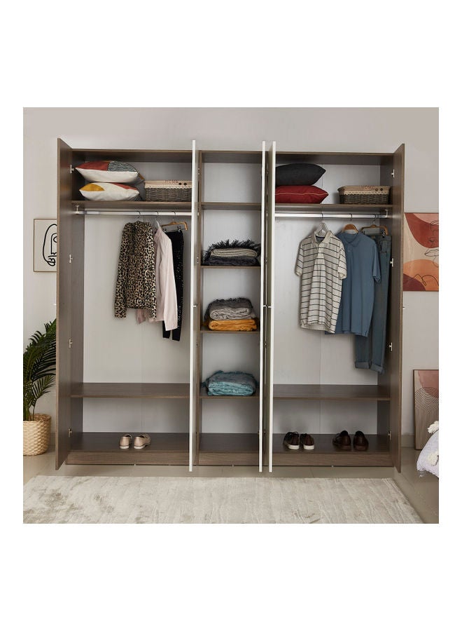 هوم بوكس خزانة ملابس 5 أبواب من أيرلندا أبيض 59x226x216سم - Image 4