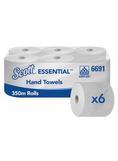 Essential Roll Towels White 6X340cm