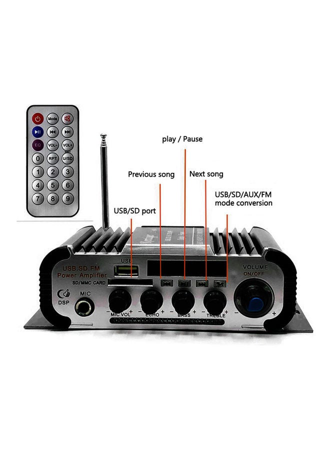 Mini Hi-Fi Power Amplifier V8170-V Black - Image 5