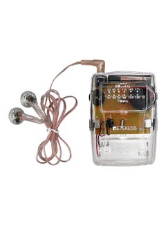 Portable Radio AM / FM Pointer Tuning Mini Pocket Radio With Earphone TR624 Multicolour