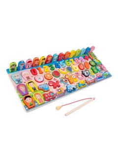 Wooden Number Puzzle Shape Sorter Counting And Matching Game