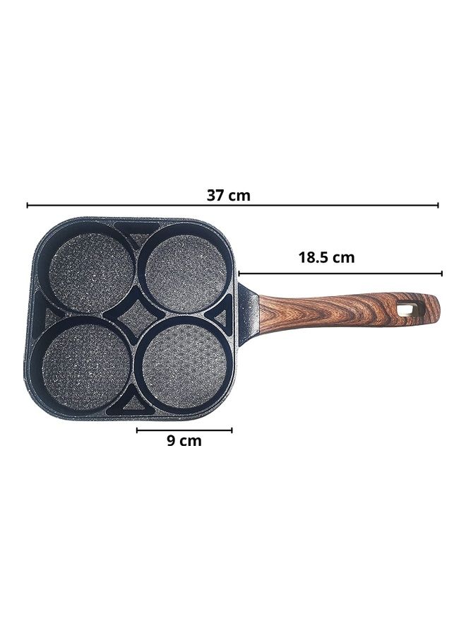 ARTC Non-Stick Wooden Handle Frying Pot Black/Brown 37x19x3cm - Image 2