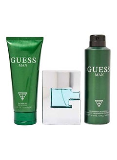 GUESS Green Set (EDT + Body Spray + Shower Gel) EDT 75Ml, Body Spray 226Ml, Shower Gel 200ml  - Image 1