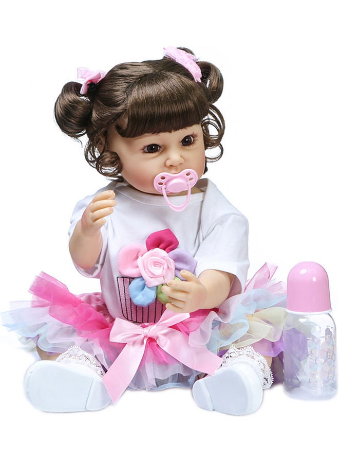 Silicone Baby Doll with Milk Bottle and Pacifier  - Image 4