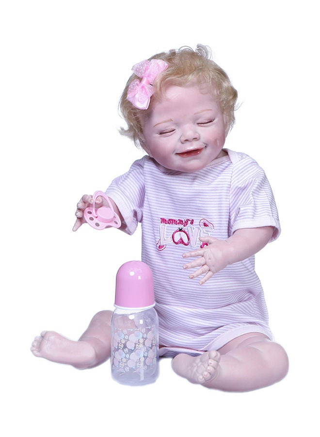 Silicone Baby Doll with Milk Bottle and Pacifier  - Image 3