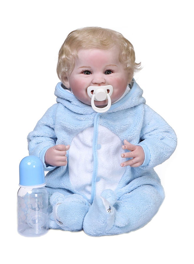 Silicone Baby Doll with Milk Bottle and Pacifier  - Image 1