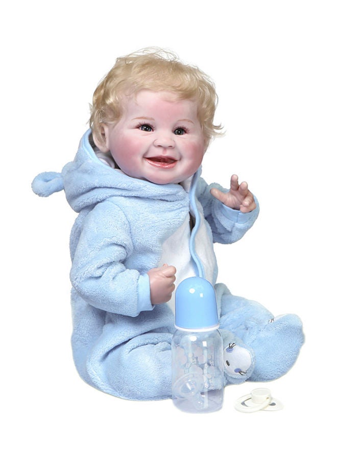Silicone Baby Doll with Milk Bottle and Pacifier  - Image 4