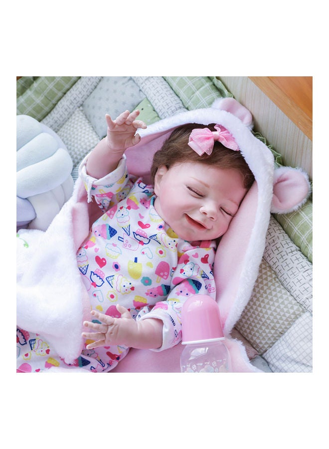 Silicone Baby Doll with Milk Bottle  - Image 4