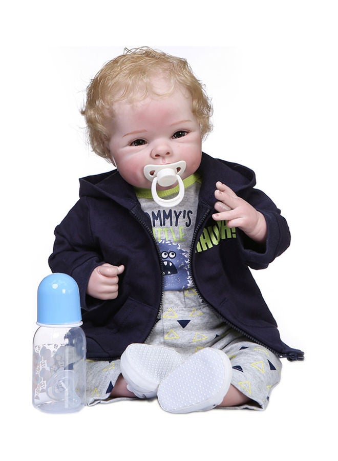 Silicone Baby Doll with Milk Bottle and Pacifier  - Image 5
