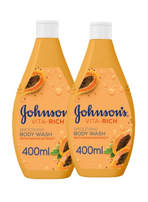 Vita-Rich Papaya Body Wash, Pack Of 2 400ml