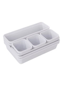 Generic Multi-Functional Drawer Organizer Set for Office Desk White  - Image 1