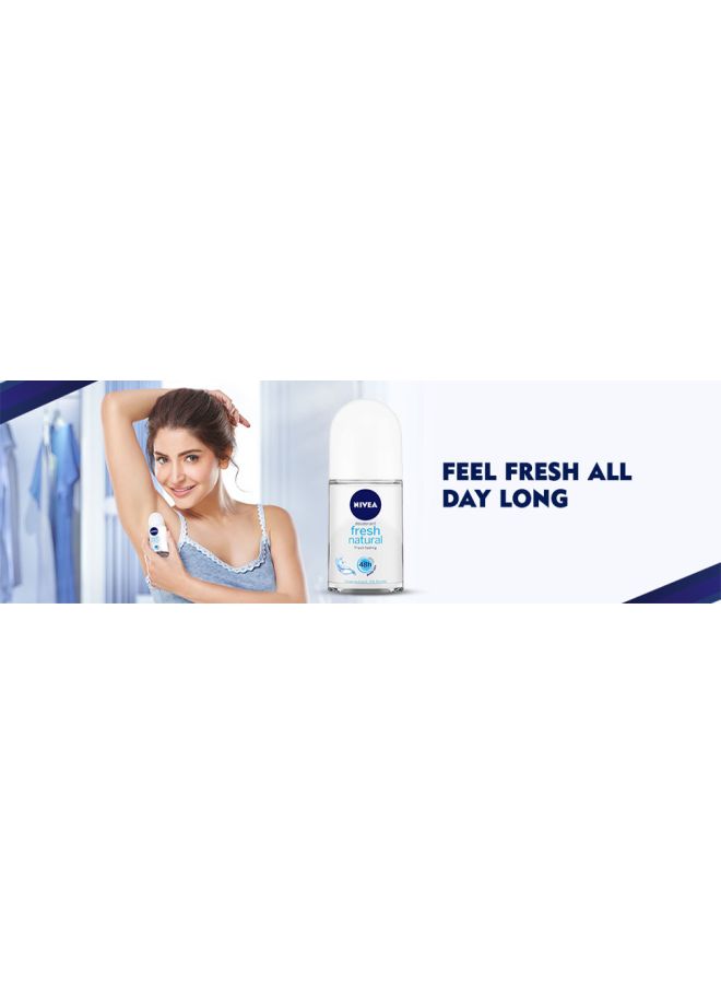 نيفيا مزيل عرق فريش ناتشورال ببكرة دوارة شفاف 50ملليلتر - Image 4