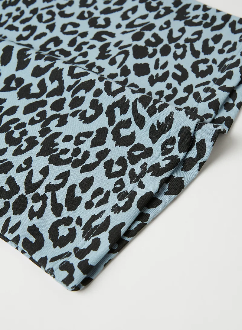 ONLY Over All Printed Short Dress Blue/Black