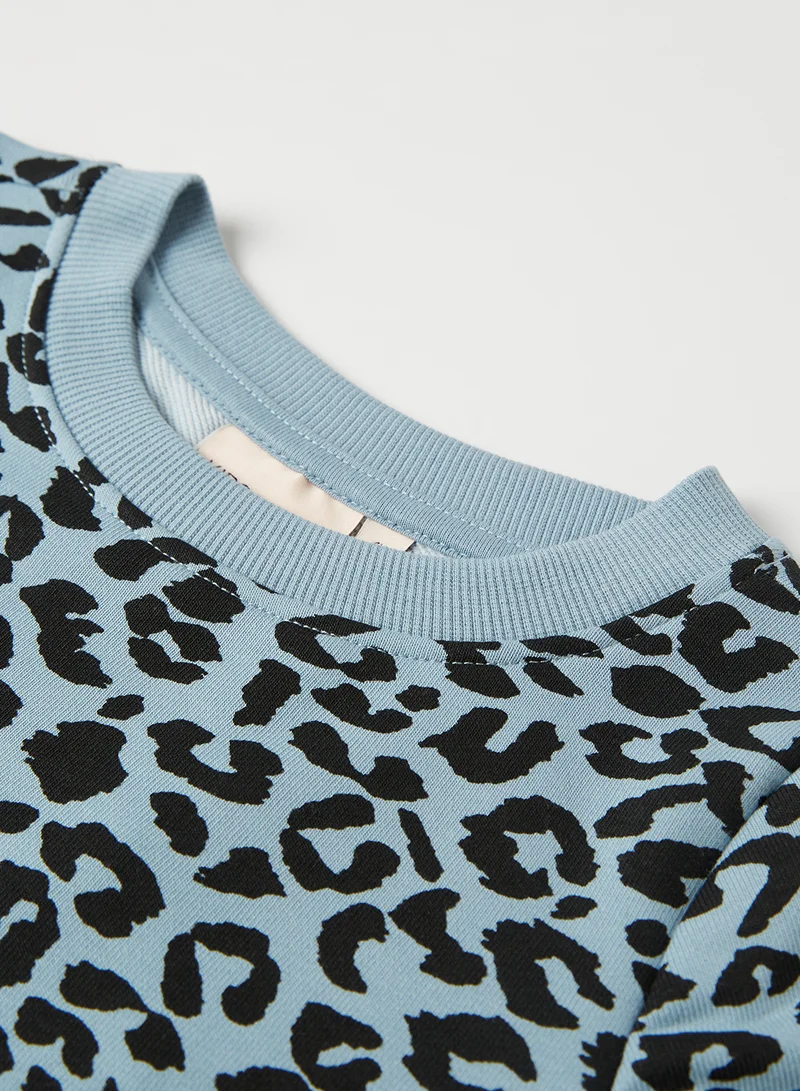 ONLY Over All Printed Short Dress Blue/Black