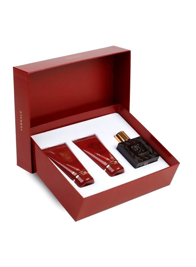 VERSACE Eros Flame EDP Gift Set EDP 50 Ml, Shower Gel 50 Ml, After Shave Balm 50ml  - Image 3
