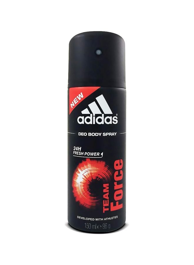 Adidas Team Force Body Spray Black/Red/White 150ml - Image 2