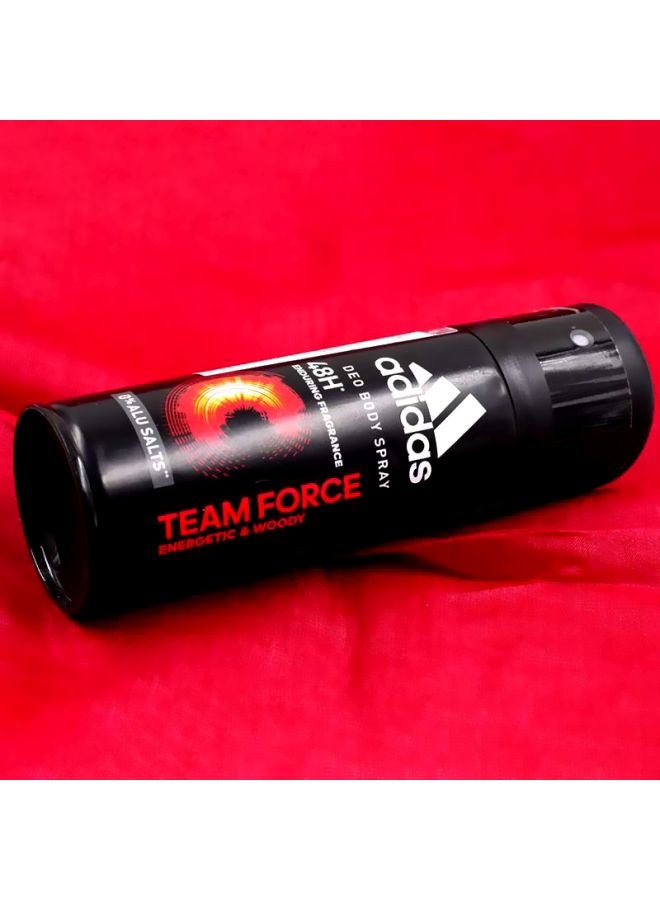 Adidas Team Force Body Spray Black/Red/White 150ml - Image 4