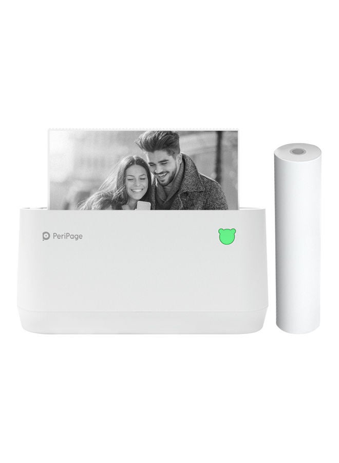 PeriPage A9s Max Mini Portable Photo Mobile Printer White  - Image 1