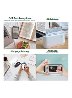 PeriPage A9s Max Mini Portable Photo Mobile Printer White  - Image 4