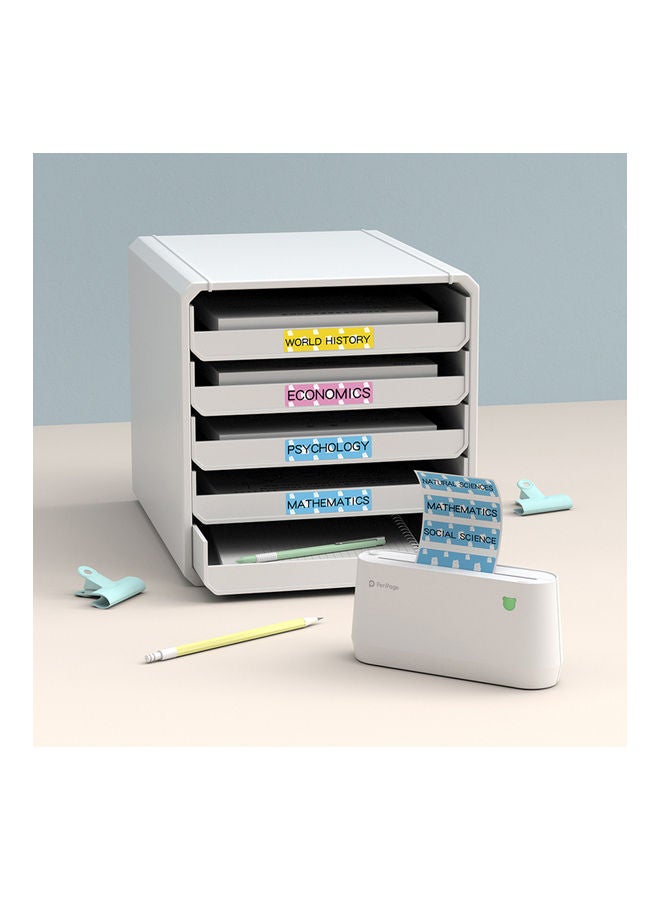 PeriPage A9s Max Mini Portable Photo Mobile Printer White  - Image 5