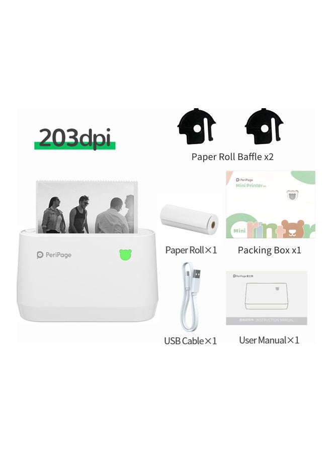 PeriPage A9 Max Mini Portable Photo Mobile Printer White - Image 4