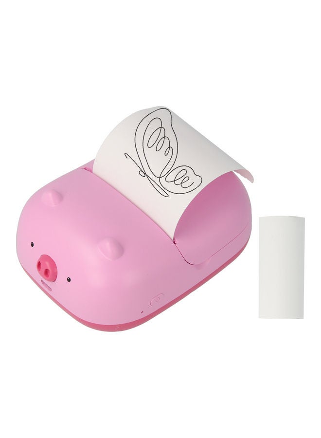 Generic - Portable USB Bluetooth Connection Thermal Receipt/Photo Printer Pink - Image 1