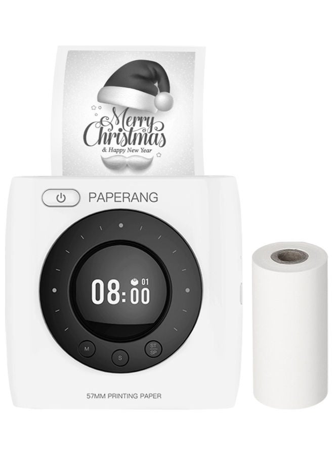 بايبرانغ طابعةٌ محمولةٌ لاسلكية للجيب . أبيض/ أسود - Image 1