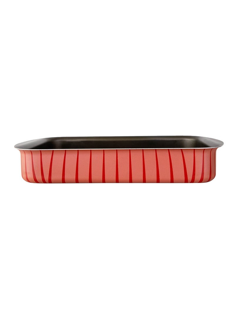 Bister Rectangle Baking Oven Tray Made of High-Quality Nonstick with Flat Bottom Suitable for Oven Red & Black 25cm - Image 3