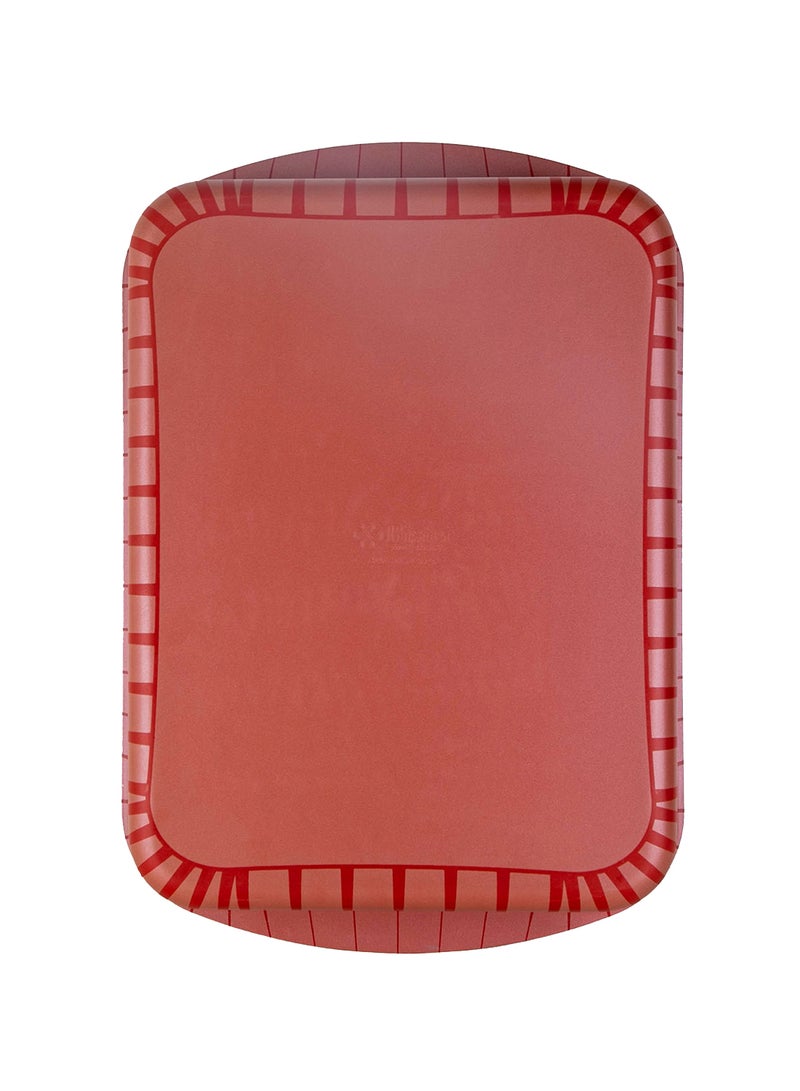 Bister Rectangle Baking Oven Tray Made of High-Quality Nonstick with Flat Bottom Suitable for Oven Red & Black 25cm - Image 2