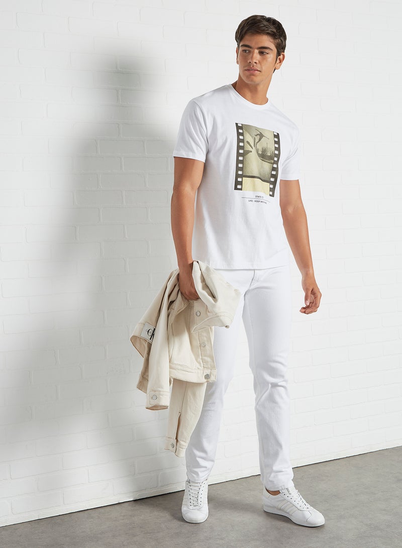 STATE 8 Image Print T-Shirt White  - Image 2