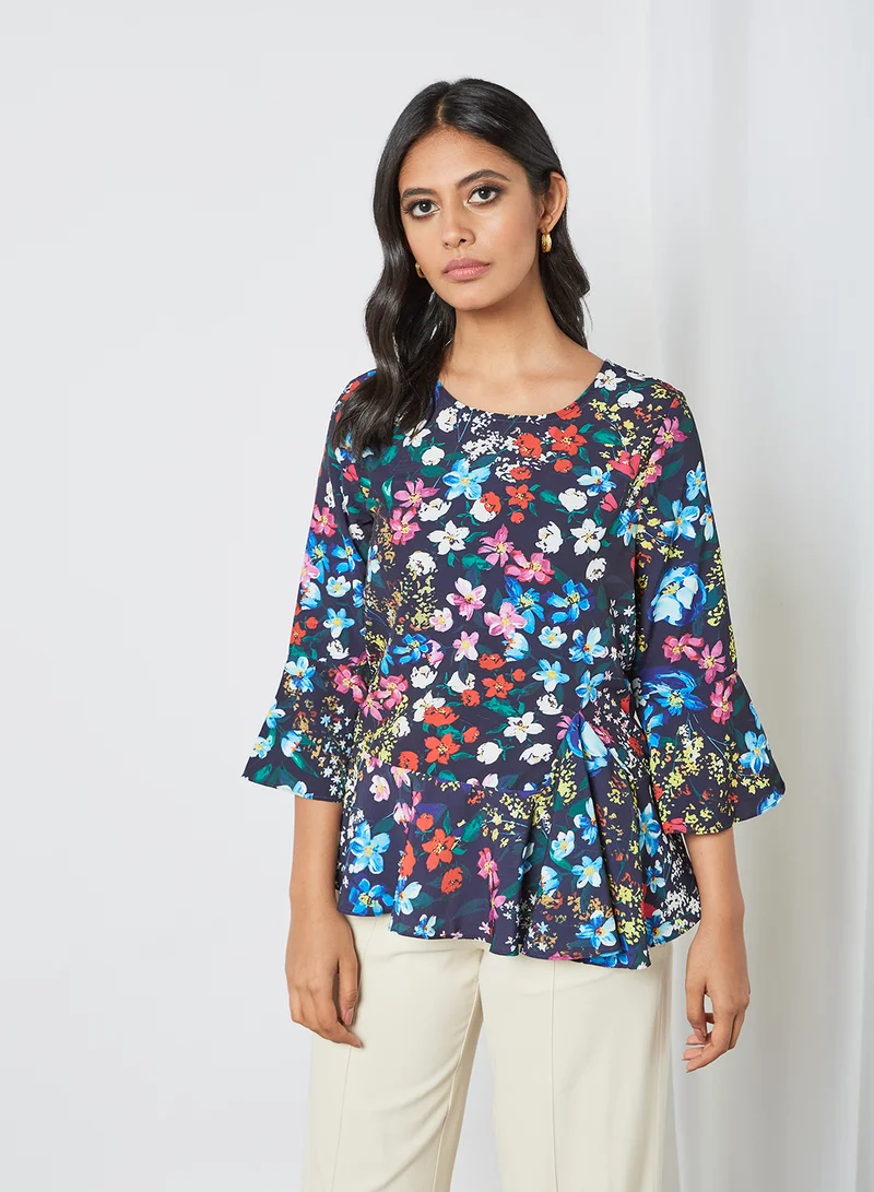 Yumi Floral Print Top