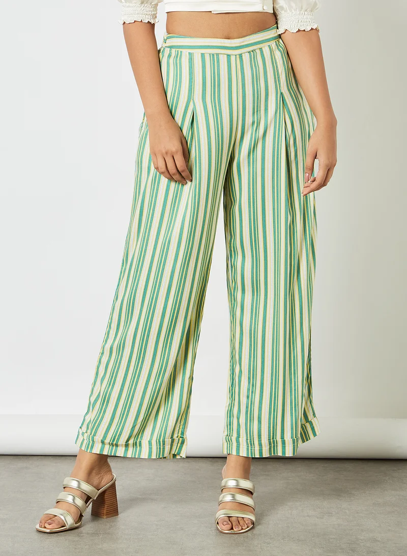 globaldesi Striped Wide Leg Pants