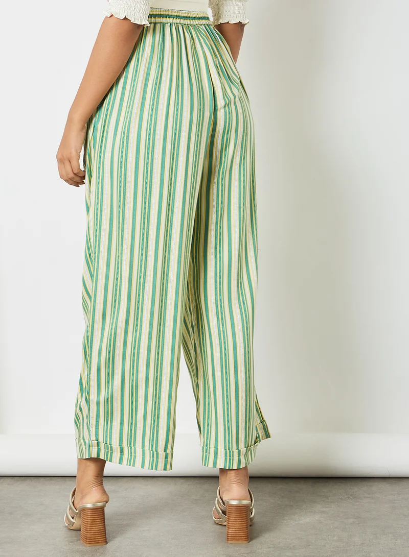 globaldesi Striped Wide Leg Pants