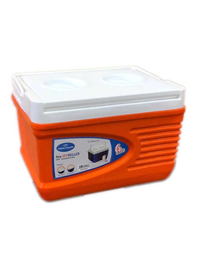 برينس وير صندوق ثلج لون برتقالي/ لون أبيض 6لترات - Image 3