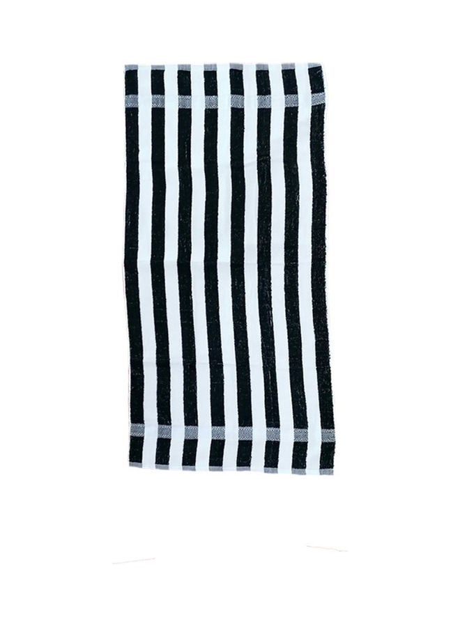 يوتيكس منشفة حمام مخططة أسود/ أبيض 70 × 140سم - Image 2