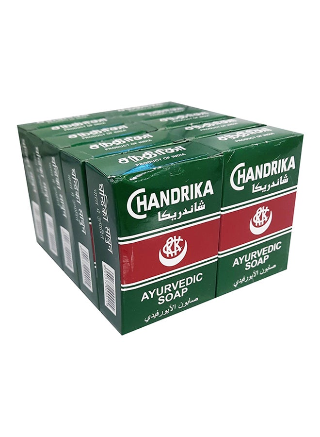 Chandrika - Pack of 10 Ayurvedic Soap Green 750grams - Image 1