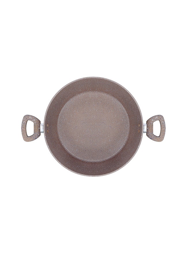 Royalford - Sturdy And Durable Unique Designed Easy To Handle 5 Layer Construction Non-Stick Coating Granite Smart Casserole With Lid Brown 32cm - Image 1