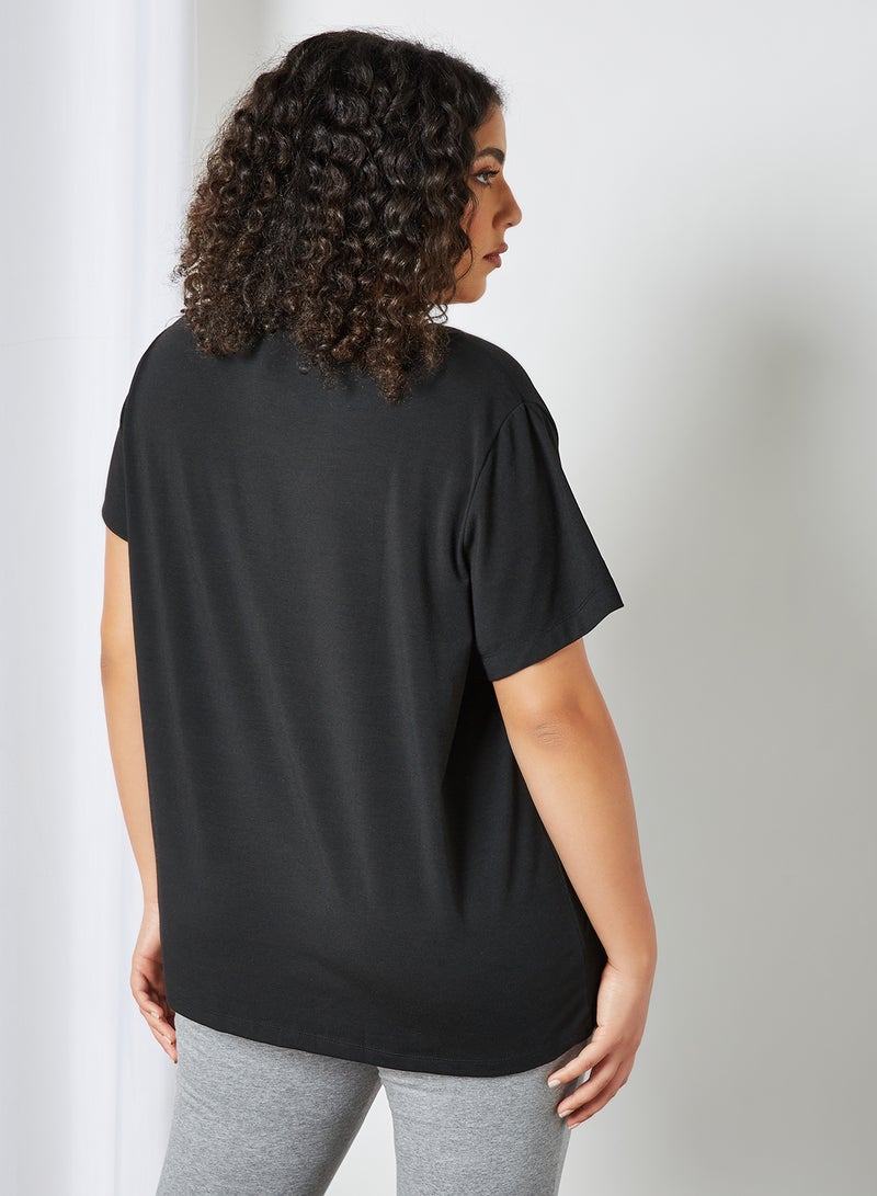 Only Carmakoma - Plus Size Basic Round Neck T-Shirt Black - Image 1