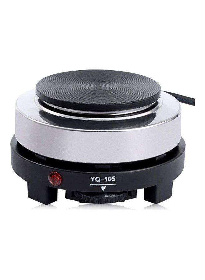 موقد طهي كهربائي صغير متعدد الوظائف مزود بلوح تسخين 500 W YQ-105 أسود/فضي - Image 1