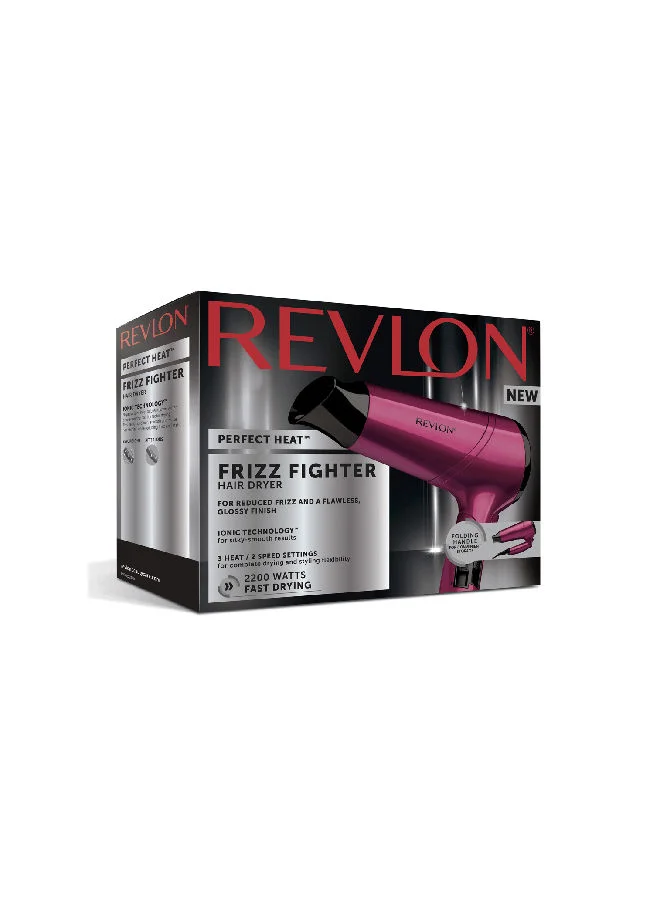 ريفلون مجفف شعر فريز فايتر بقوة 2200 وات طراز RVDR5229 وردي 22.5 x 10 x 27سم