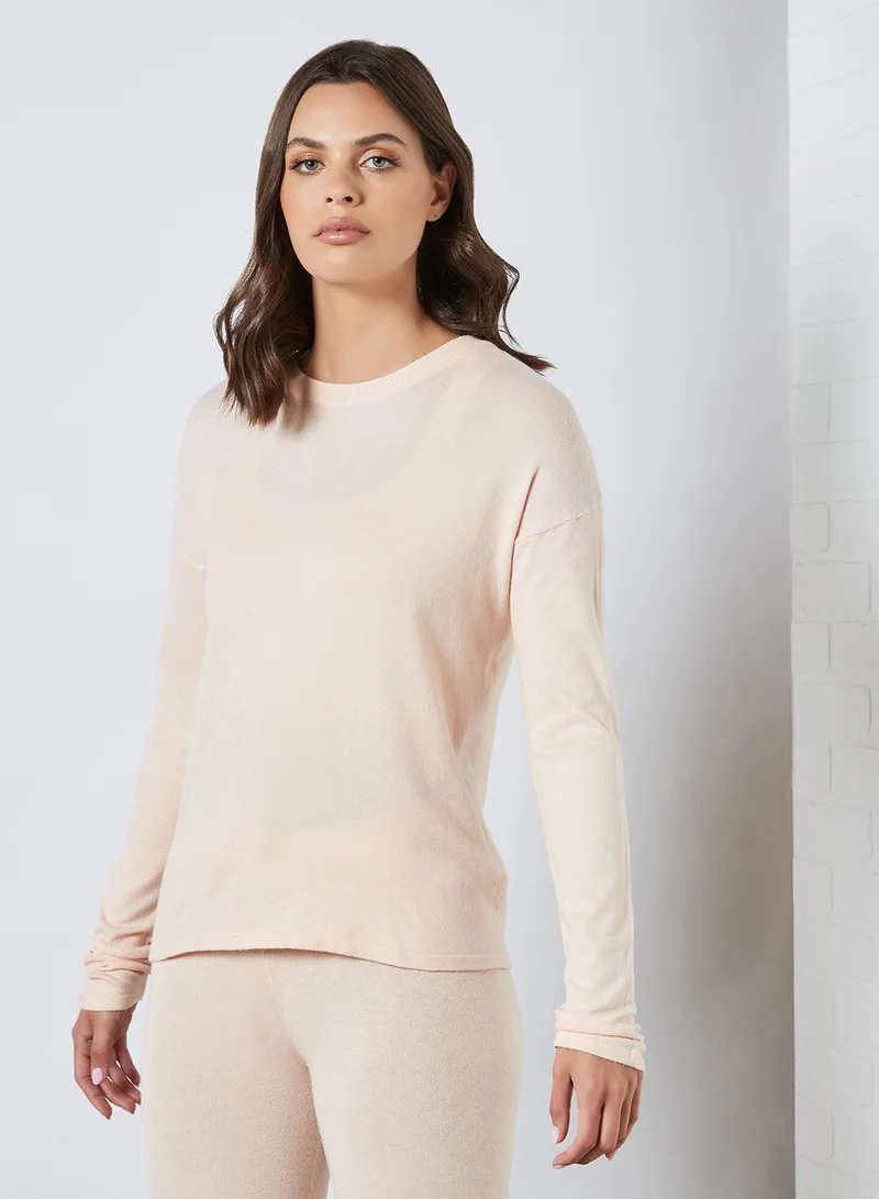 BRAVE SOUL Jumper And Trouser Set Blush