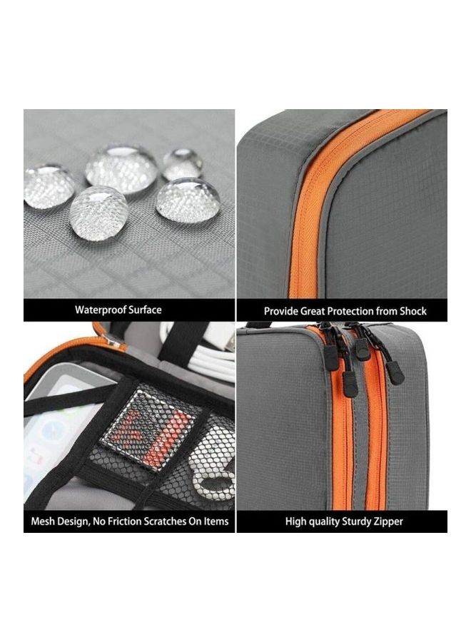 RAG&SAK Double Layer Electronic Accessories Travel Carry Bag Grey - Image 4